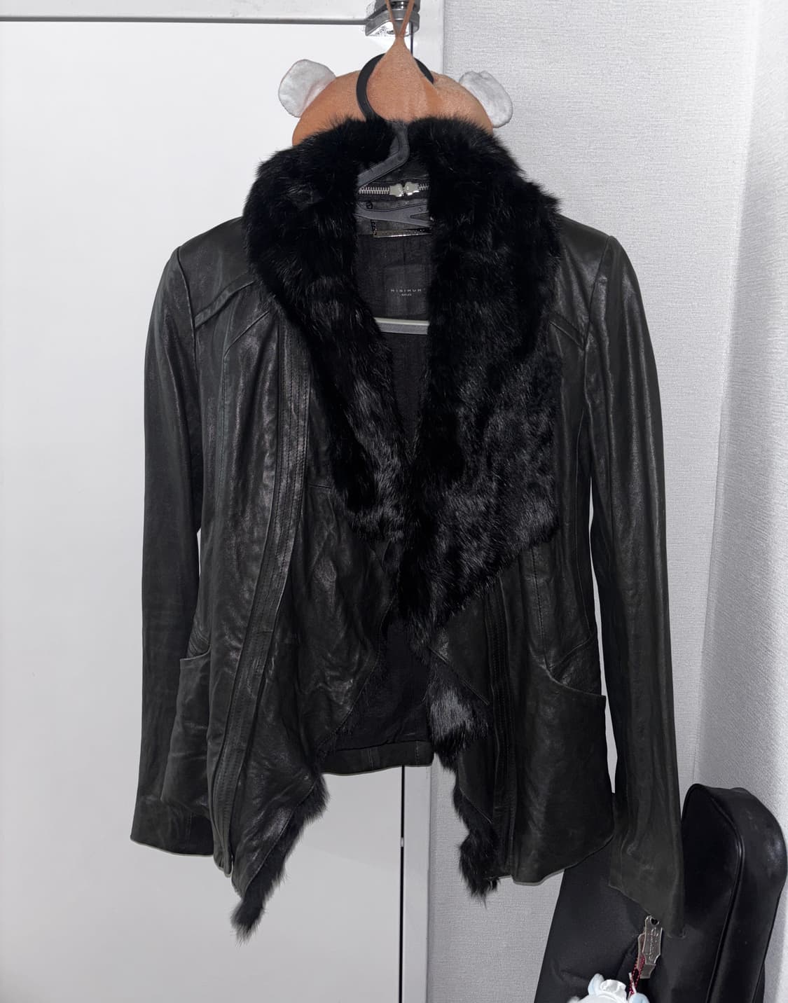 Minimum slim fur sheep leather jacket 상품이미지1