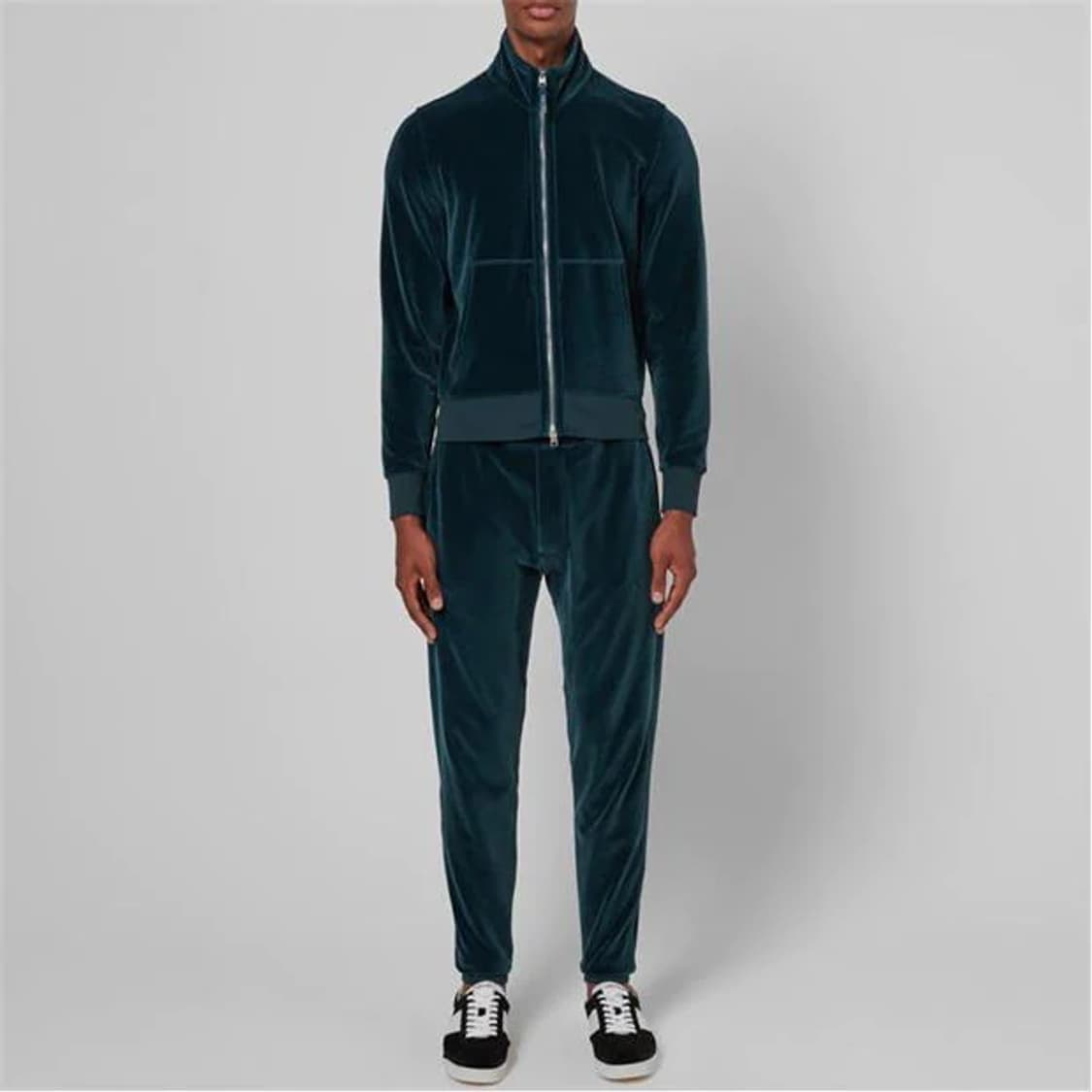 50 / 톰포드 벨벳 벨루어 그린 집업 트랙 자켓 상품이미지8