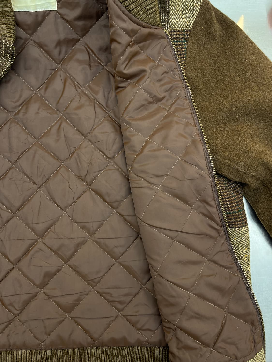 칼 헬무트 90s 체크 패치워크 울 자켓 상품이미지5