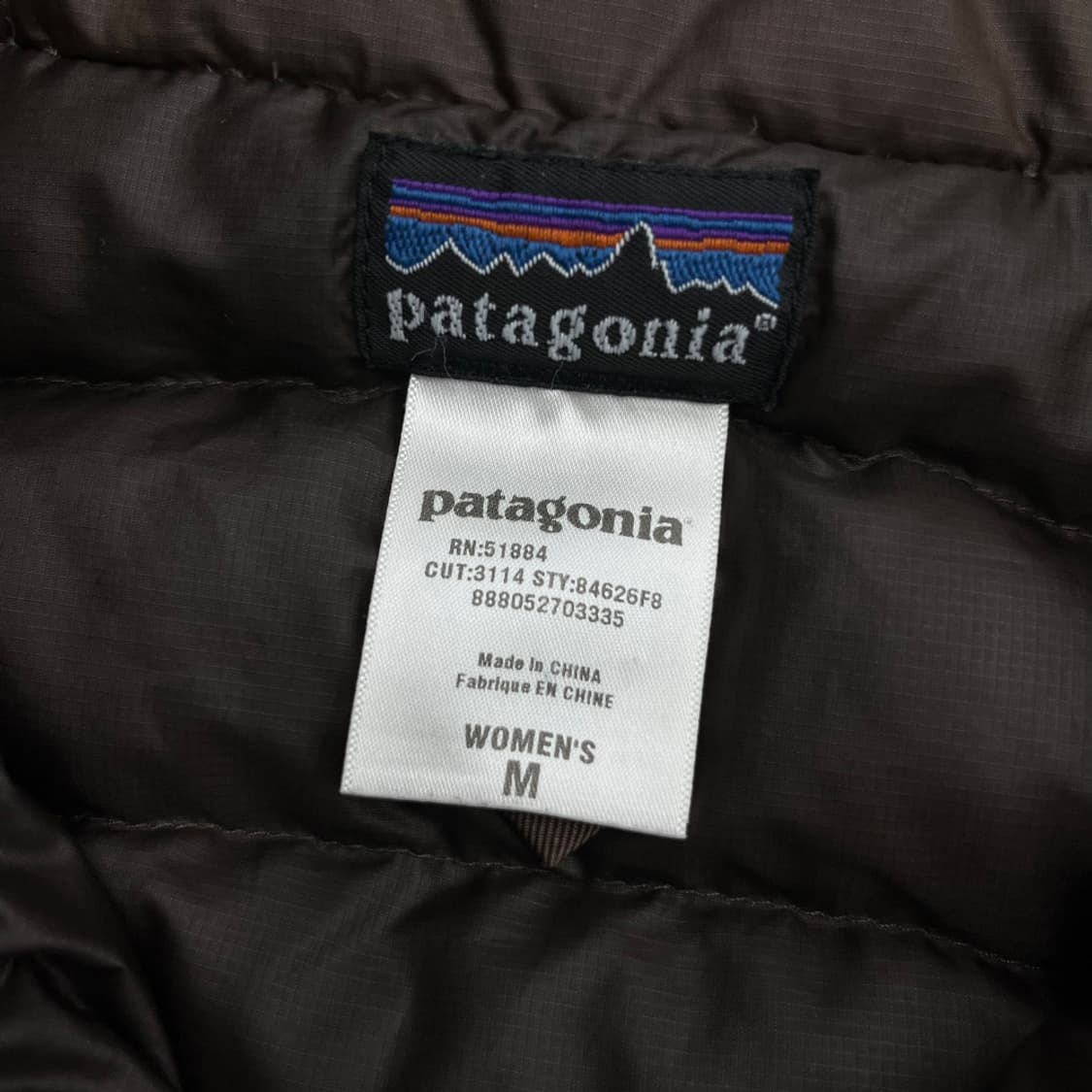 파타고니아 초코맛 경량 패딩조끼 M 상품이미지5