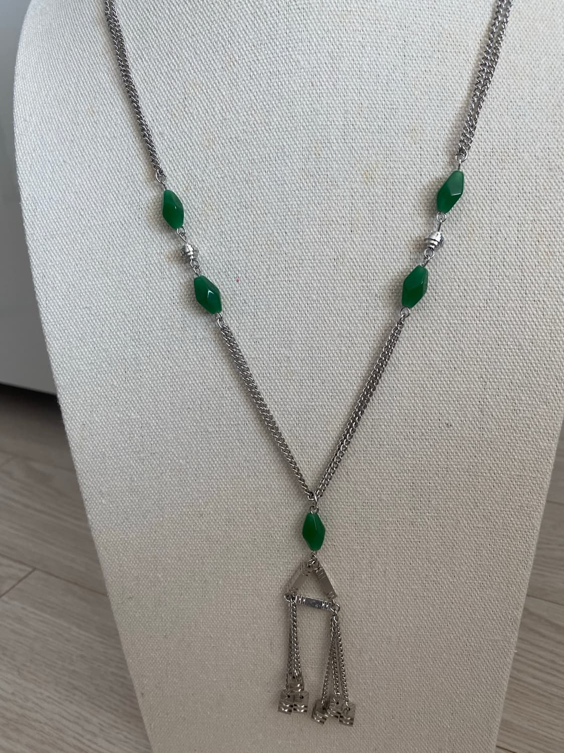 빈티지 그린 롱 목걸이 상품이미지2