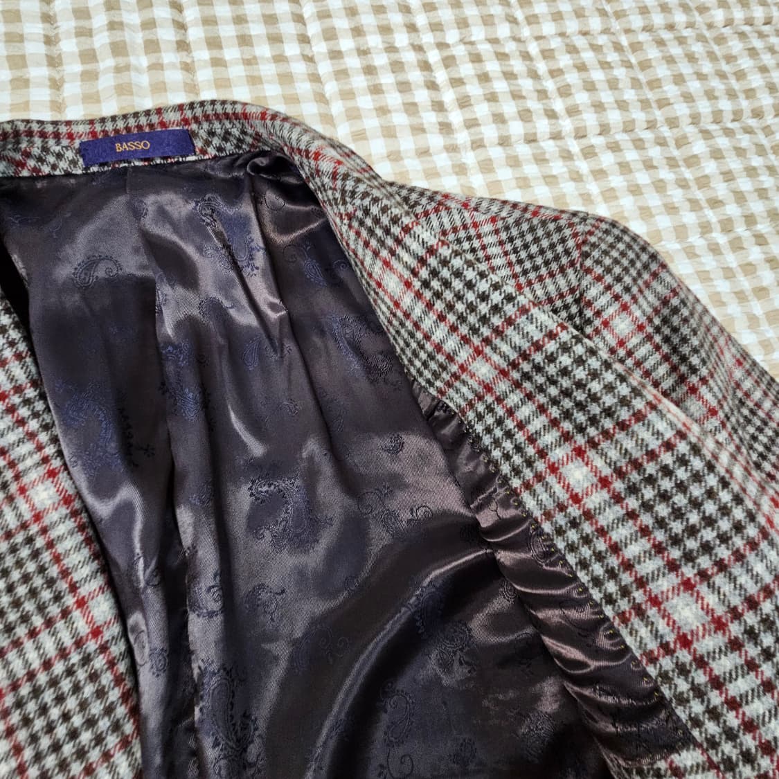 바쏘 울 캐시미어 블레이저 자켓 남자100 상품이미지7