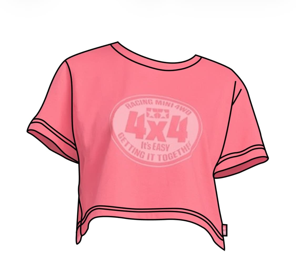 아이앱 스튜디오 x 타미야 아이앱 코멧츠 크롭 티셔츠 핑크 상품이미지1