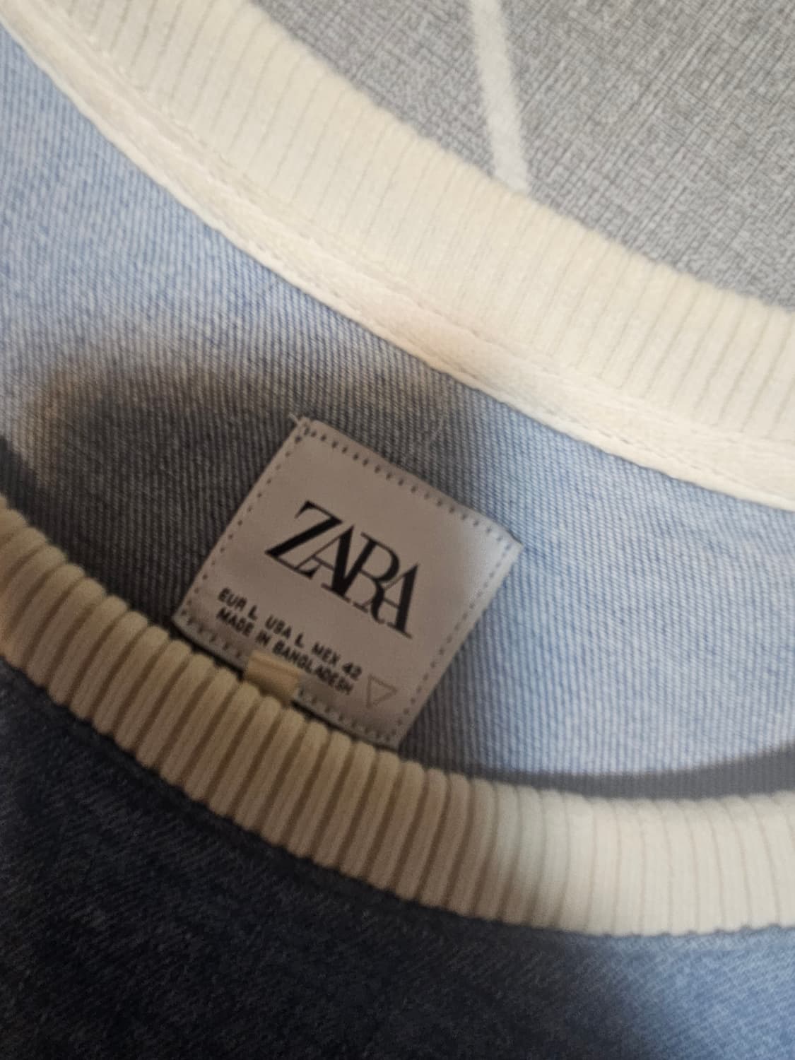 자라 24SS 데님 스웻 셔츠 반팔 상품이미지2