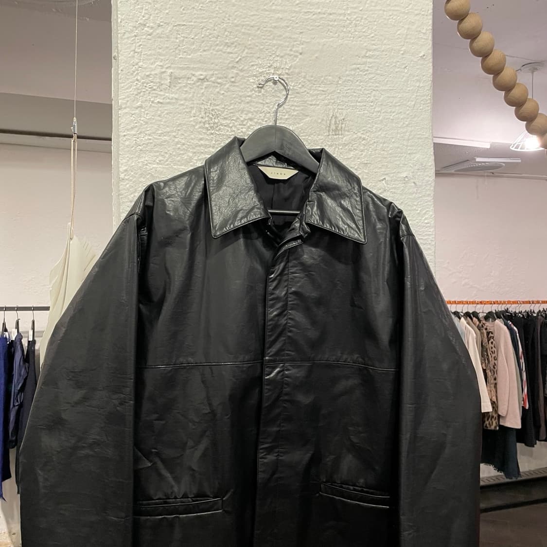 지에다 레더 코트 상품이미지2