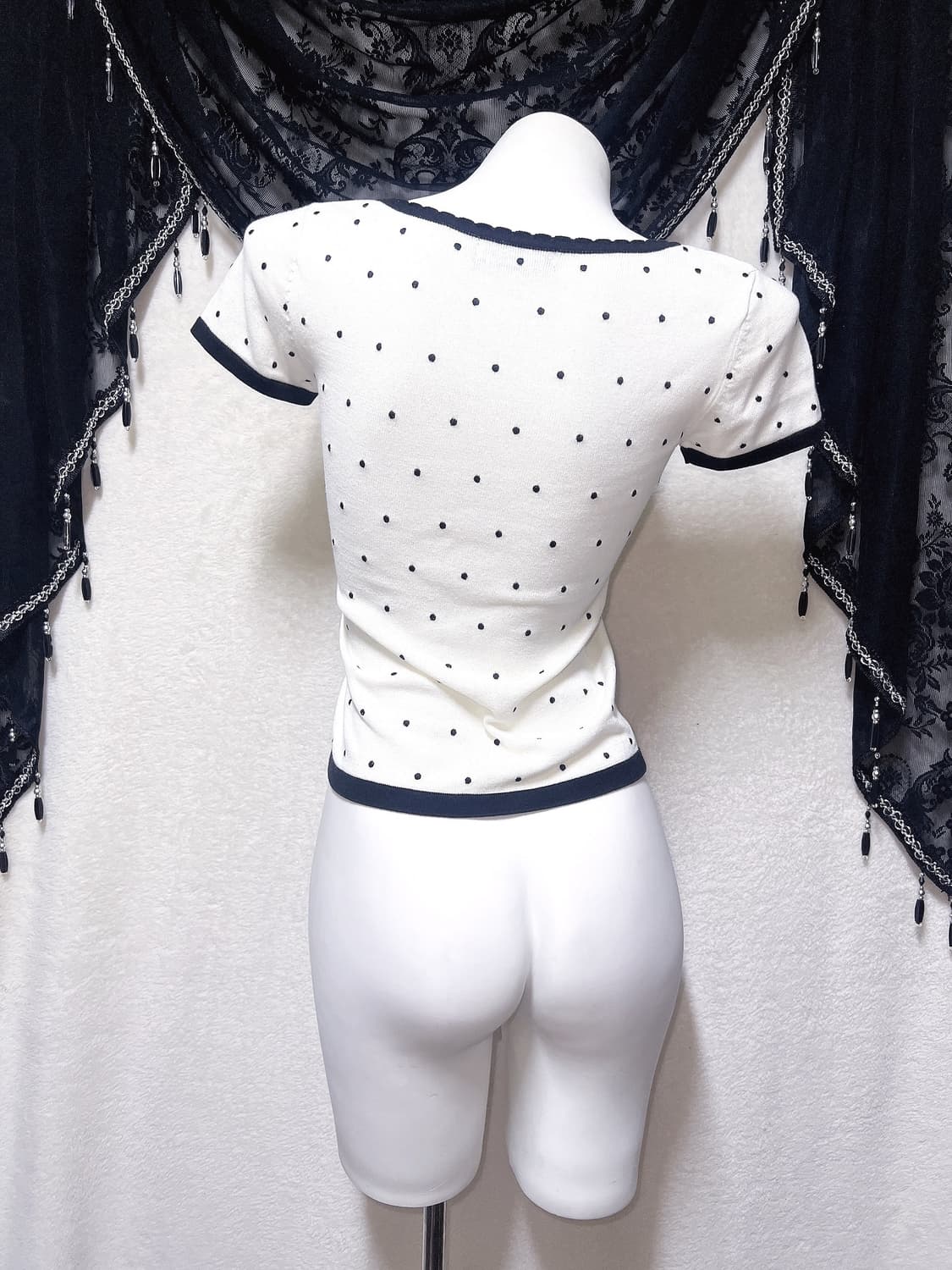 세실맥비 로맨틱갸루 도트 땡땡이 로걀탑 가디건 세트 러블리 달천 핀터 상품이미지8