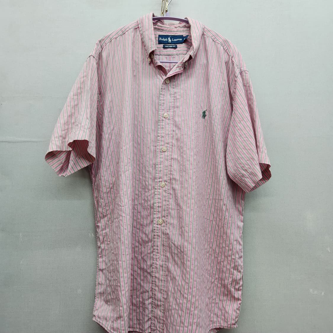 폴로랄프로렌 로고자수 스트라이프 반팔셔츠 L(XL) 상품이미지1