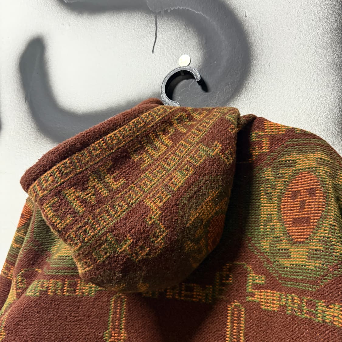 슈프림 22fw 우븐 (울) 에스닉 집업 후드 자켓 러스크 상품이미지5