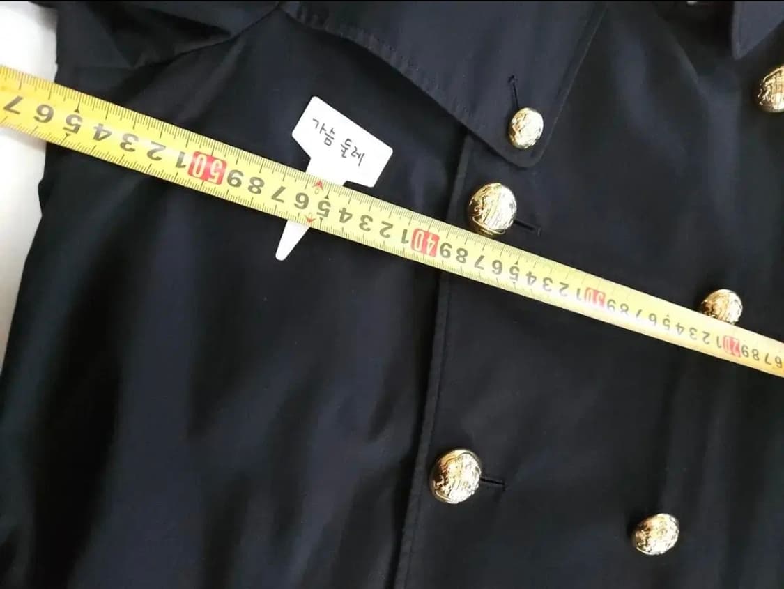 [버버리] 남성 남자 버버리 더블브레스트 트렌치코트 금장단추 블랙 50 상품이미지8