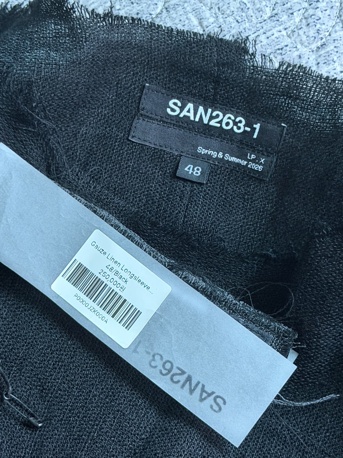 Gauze Linen Longsleeve Black 48 상품이미지3