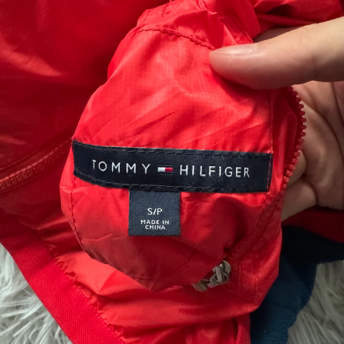 TOMMY HILFIGER 일본빈티지 리버시블 후리스 바람막이 S 38 상품이미지6
