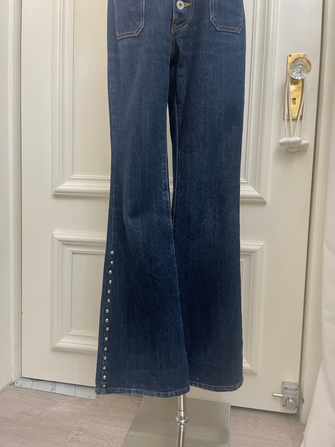 blue denim pocket high-waist pants 상품이미지5