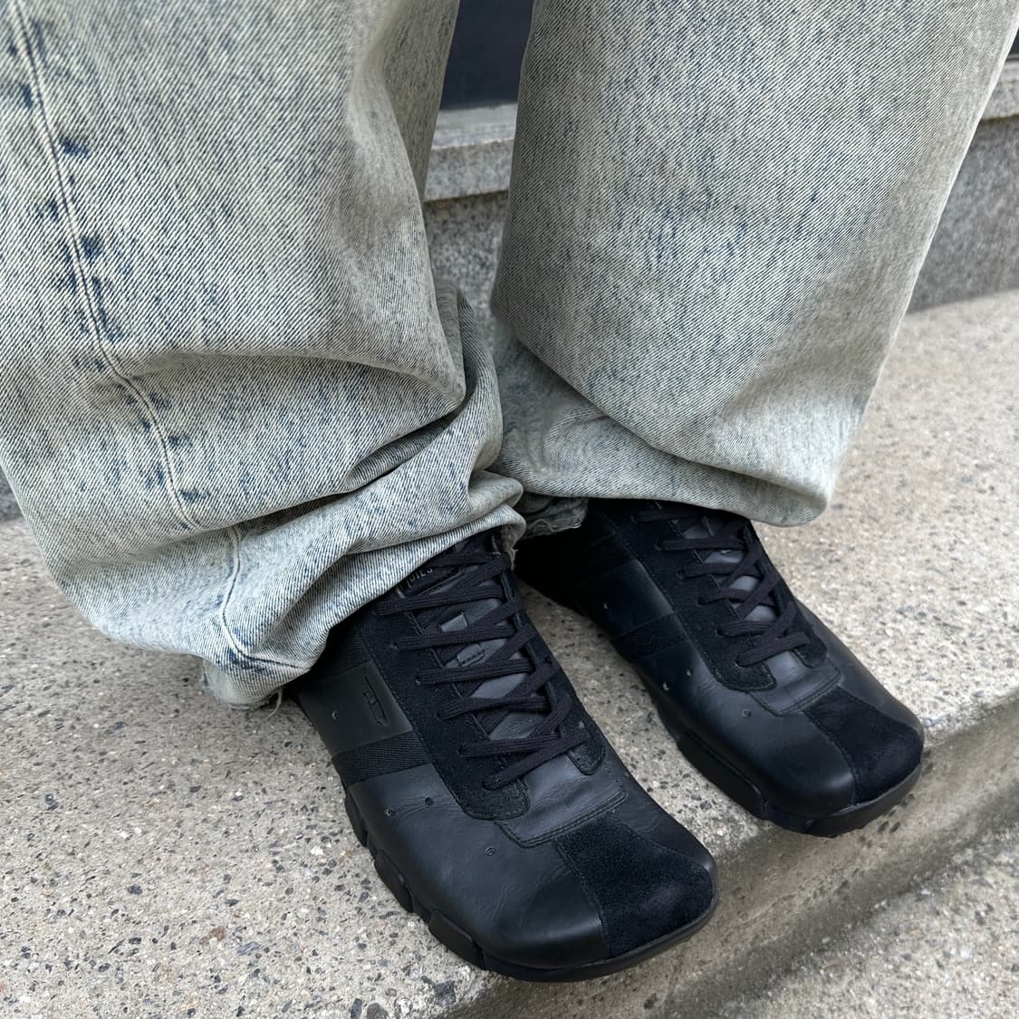 2002 디젤 스퀘어토 가죽 스니커즈 상품이미지1