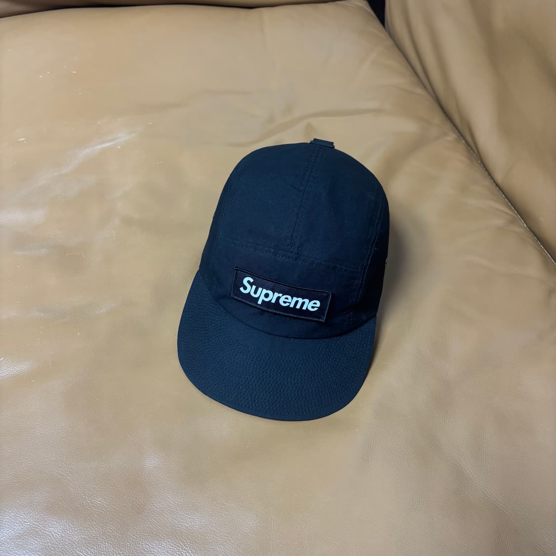 Supreme 슈프림 23fw 왁스드 코튼 블랙 캠프캡 모자 Black 상품이미지1