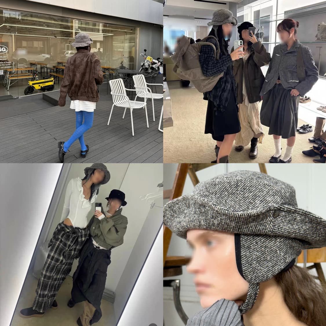 블랙 오픈와이와이 이어플랩 이어프랩 캡 버킷햇 벙거지모자  상품이미지3