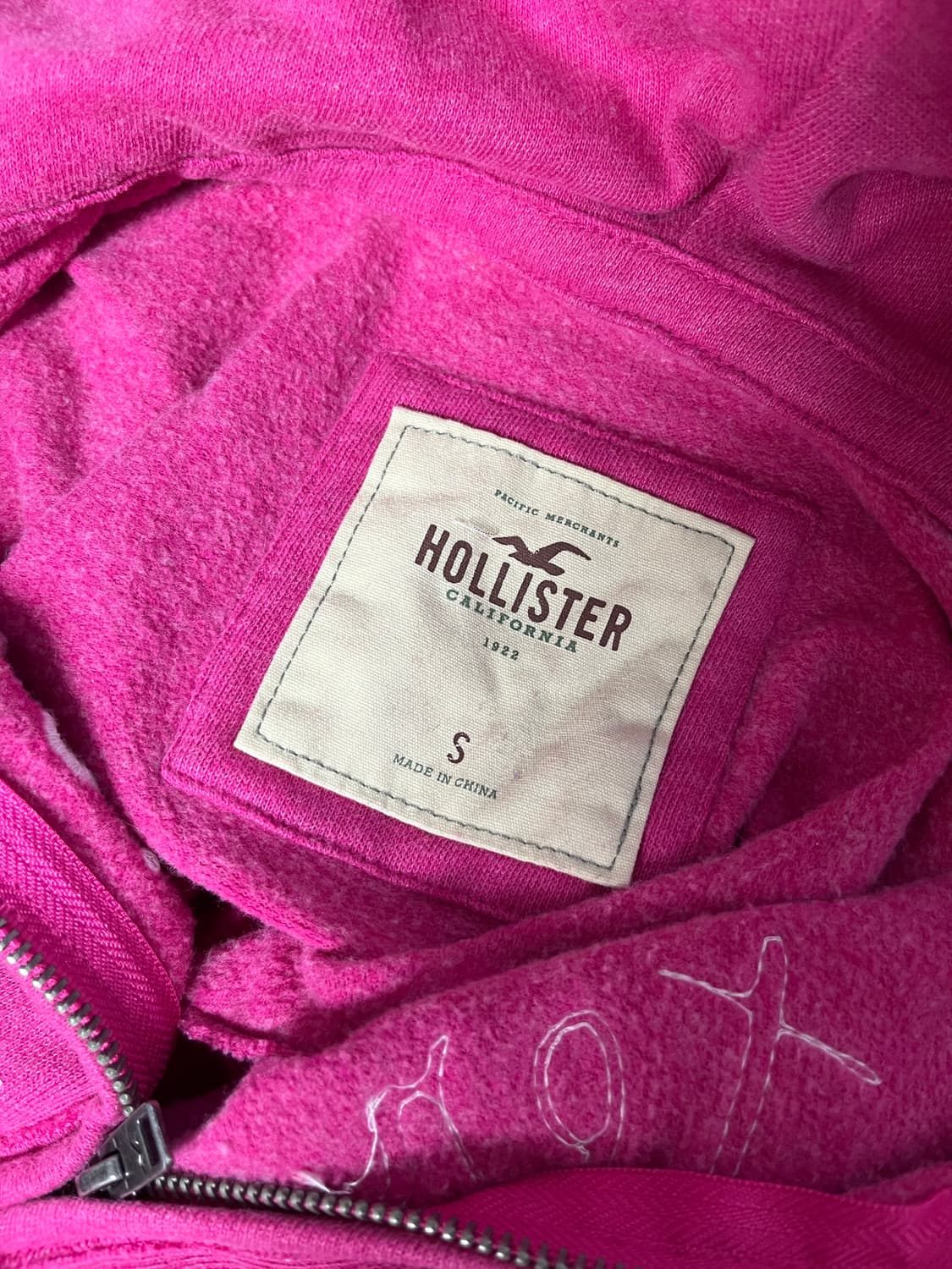 S) 홀리스터 핑크 후드집업 y2k 상품이미지6