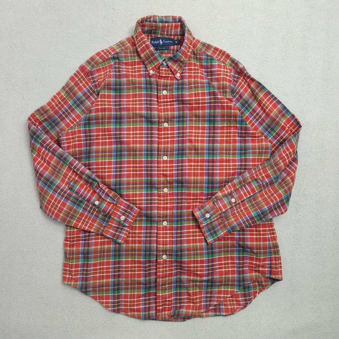 폴로 랄프 로렌 원포켓 체크 셔츠 M 상품이미지1