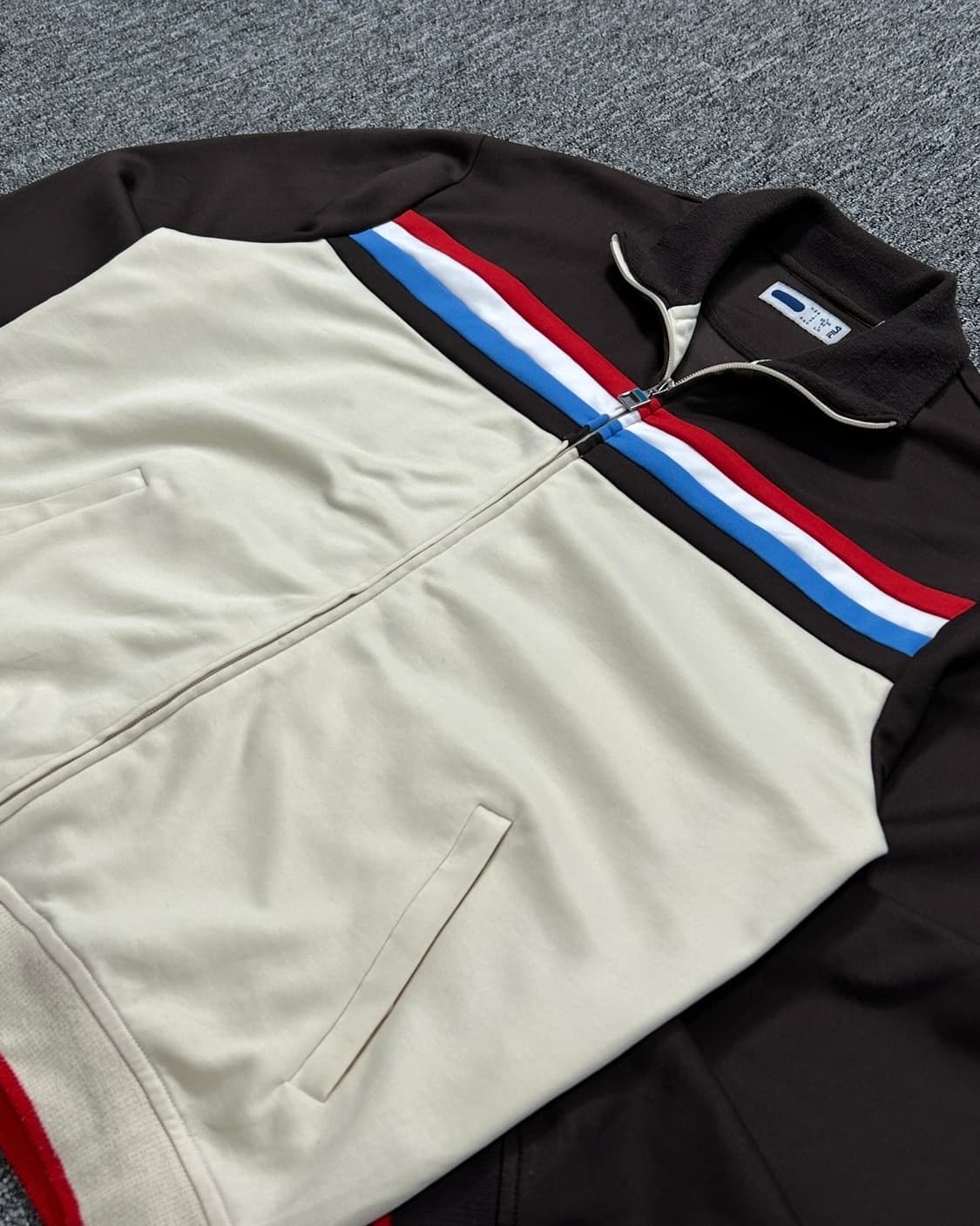 휠라 브라운 베이지 트레이닝 트랙탑 져지 상품이미지3