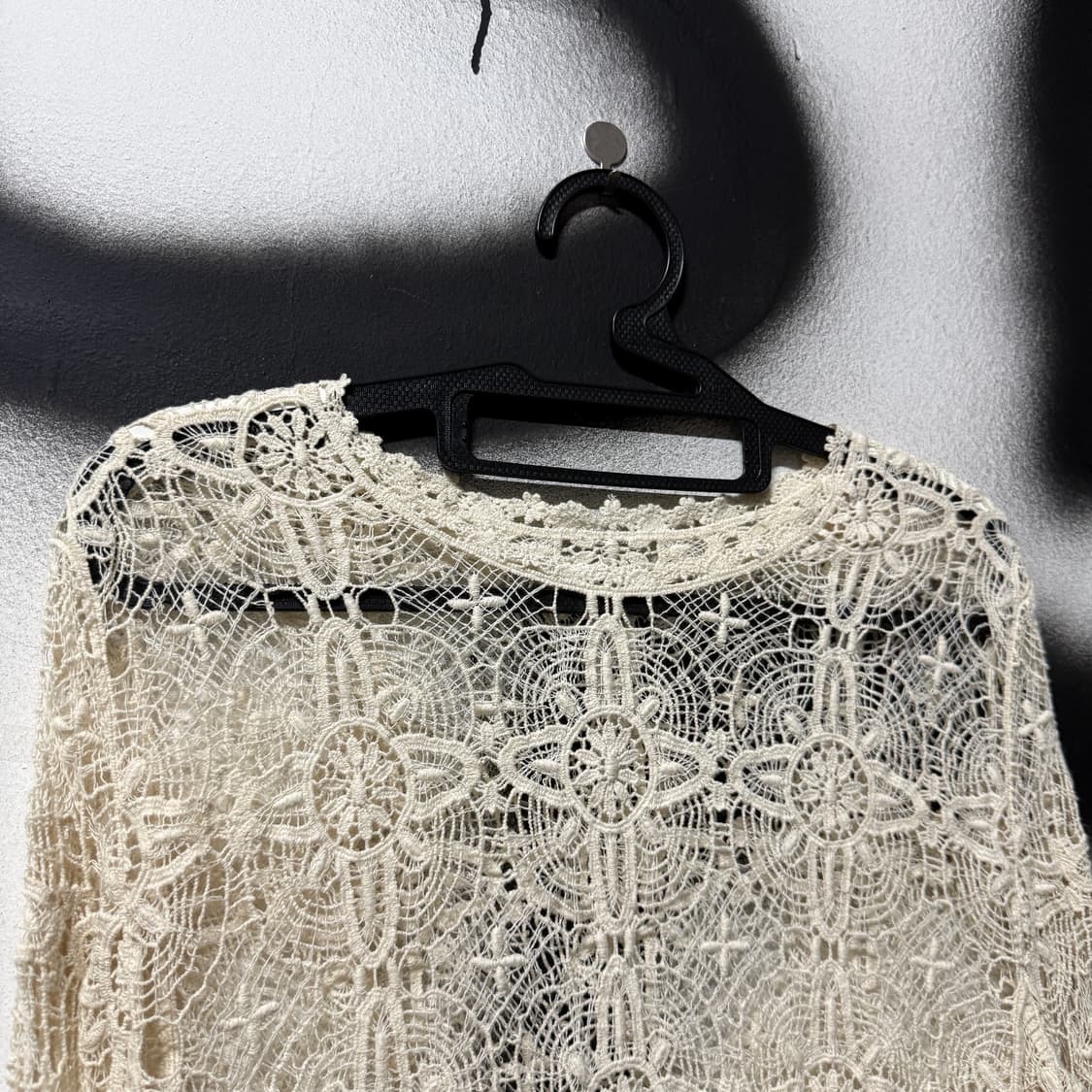 VTG 빈티지 시스루 레이어드 크로쉐 그물 니트 상품이미지3