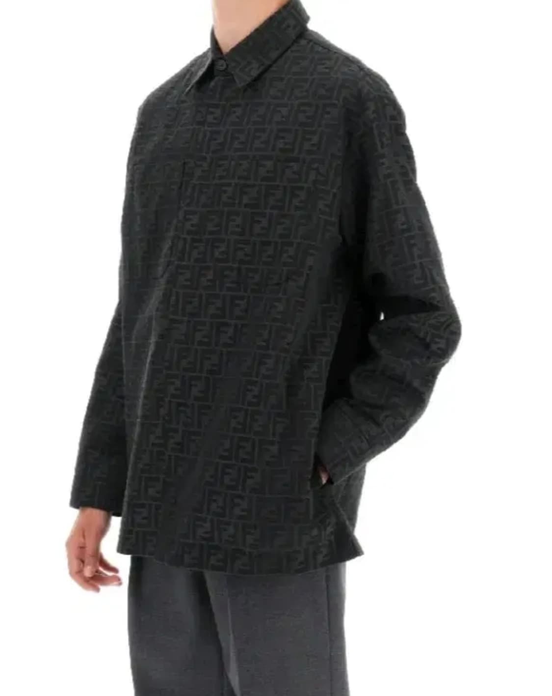 [300만원]펜디 자카드 오버셔츠 자켓 블랙 팝니다 상품이미지2