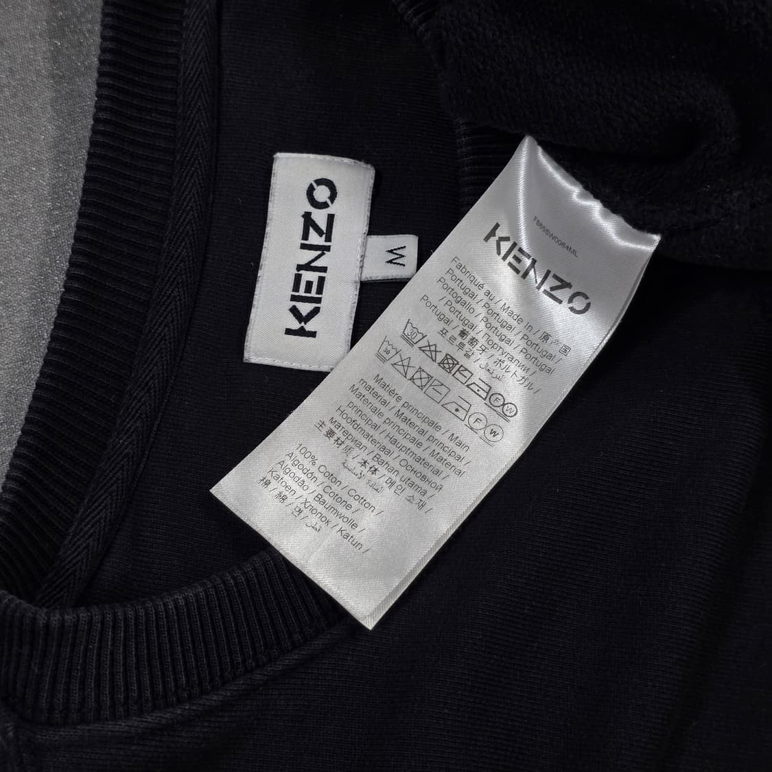 M) KENZO 겐조 스몰 패치로고 블랙 맨투맨 95-100 상품이미지5