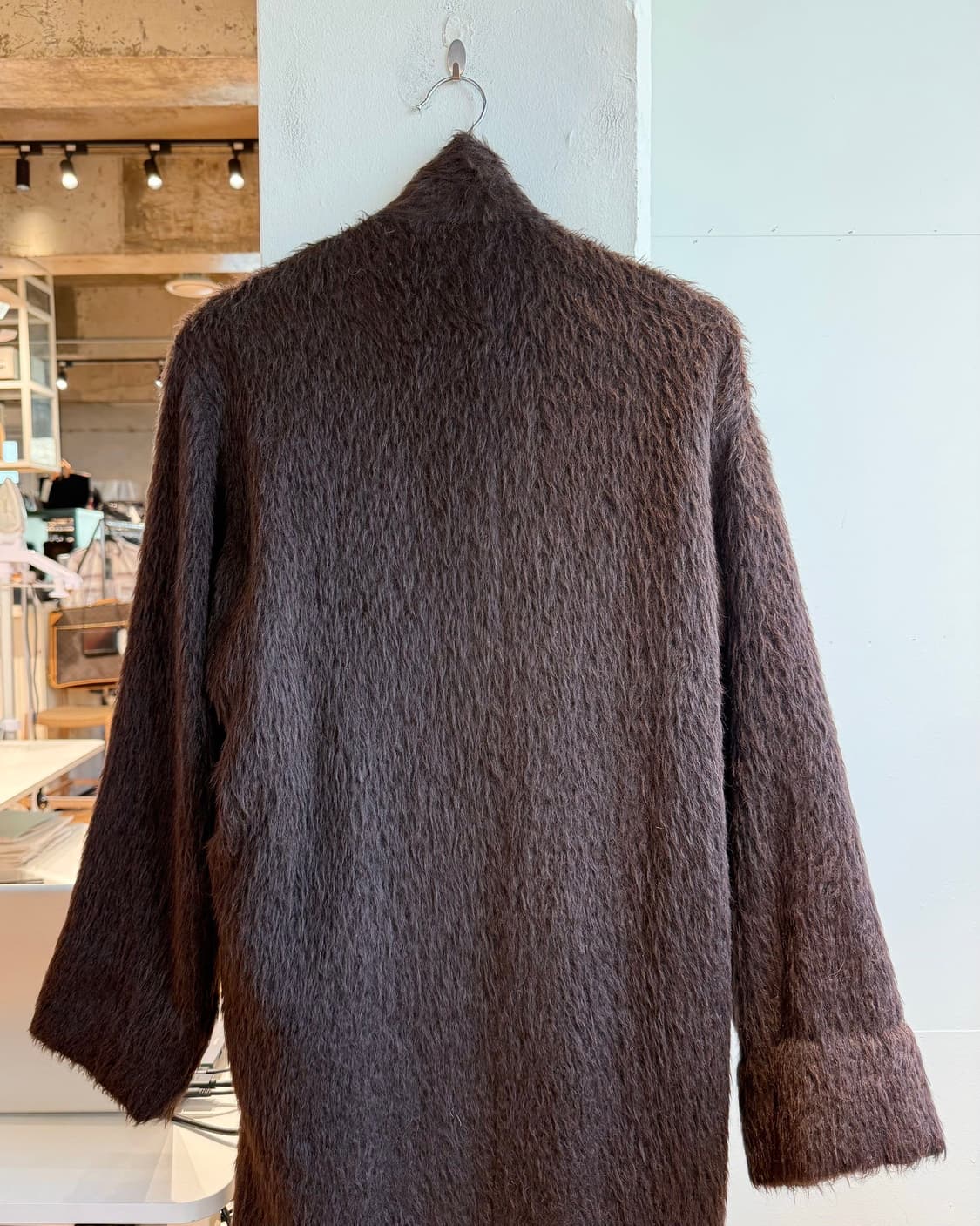 펜디 브라운 알파카울 롱 코트  상품이미지7