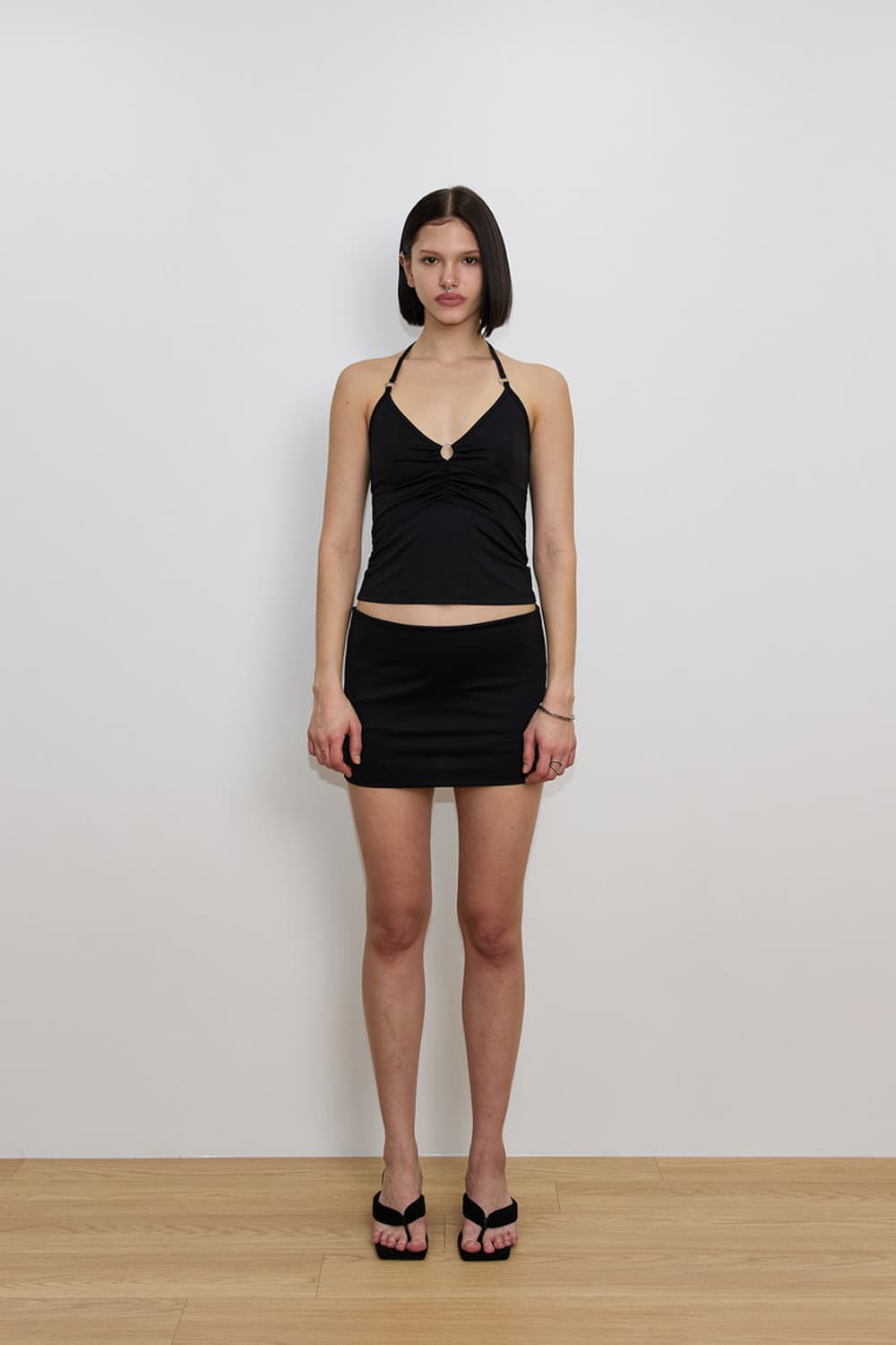 투머치택스 JERSEY SKIRT PANTS (BLACK) 상품이미지1