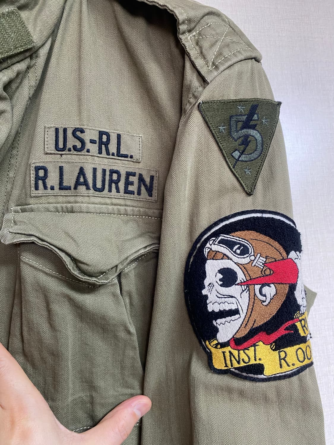 폴로 랄프로렌 해골패치 야상 자켓 M(105)사이즈 상품이미지2