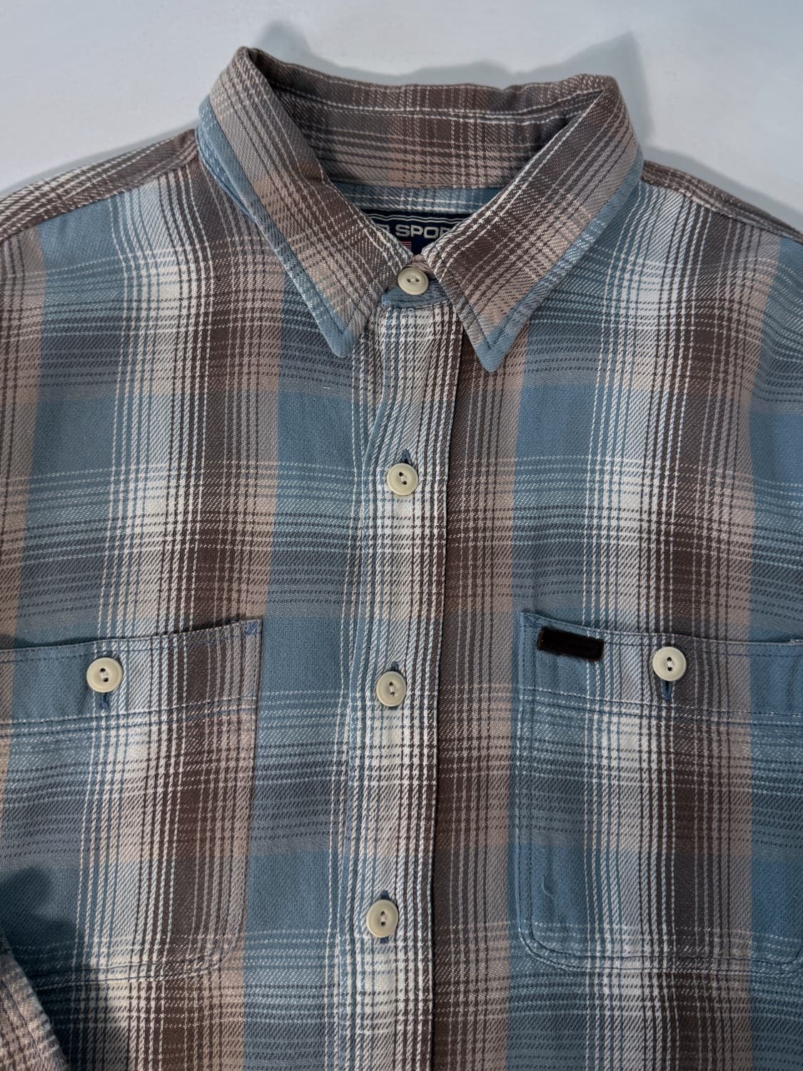 폴로스포츠 90‘s 오버사이즈 스포츠맨 울 체크셔츠 상품이미지3