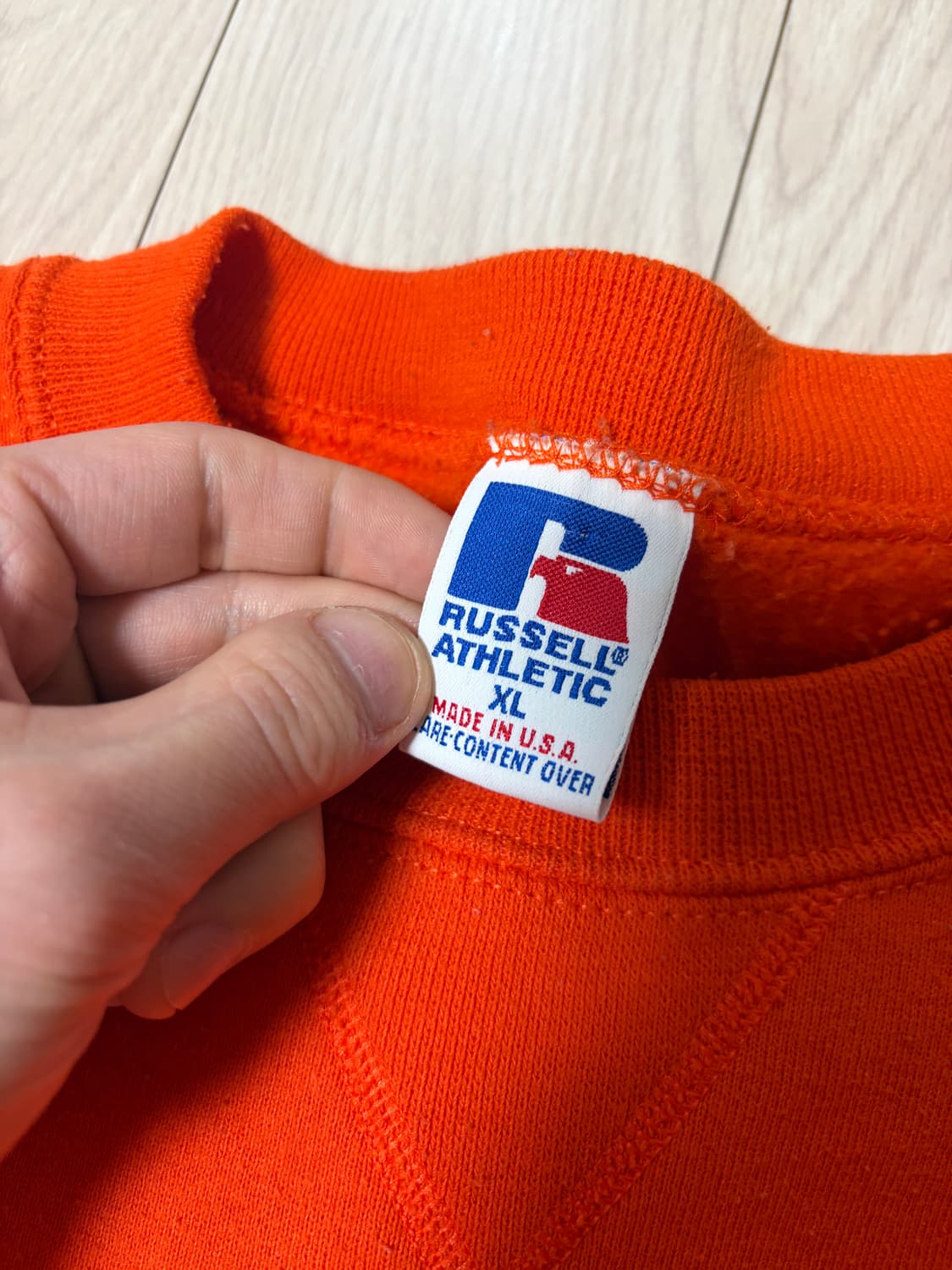90s 러셀 애슬레틱 스웻 오렌지 미제 엑라 상품이미지2