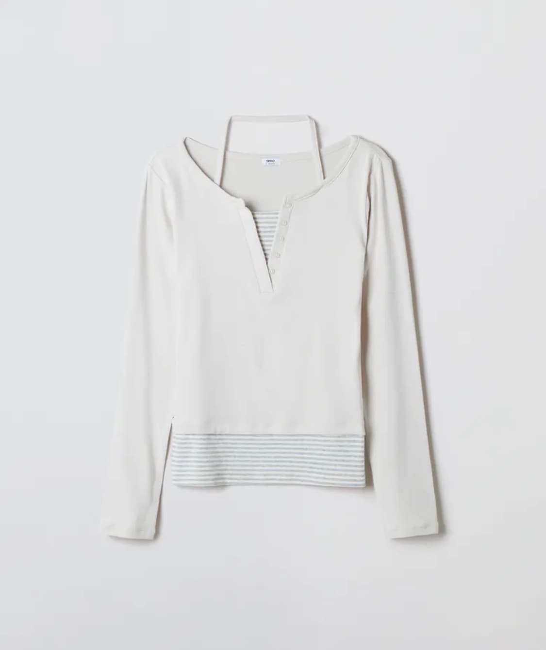 스파오 스트라이프 레이어드 긴팔티 상품이미지1