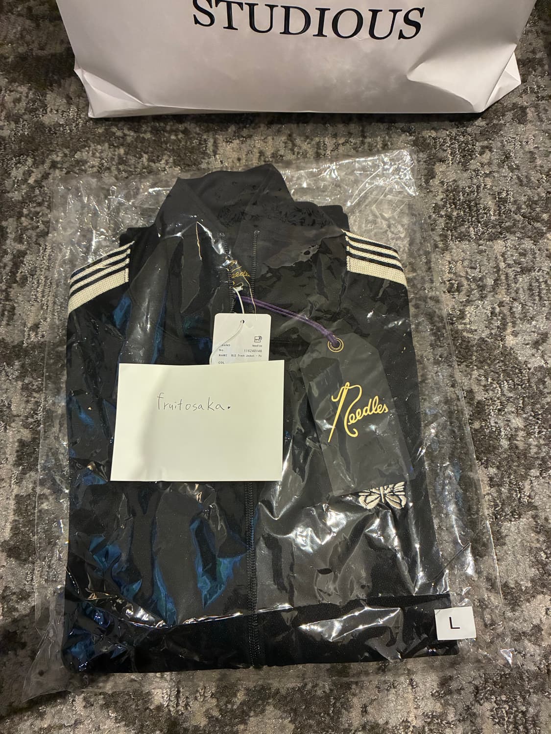 니들스 별주 폴리트랙자켓 블랙화이트 L 상품이미지2