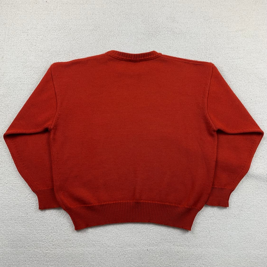 80-90s 휴고 보스 자수로고 퓨어 울 니트 오렌지 상품이미지2