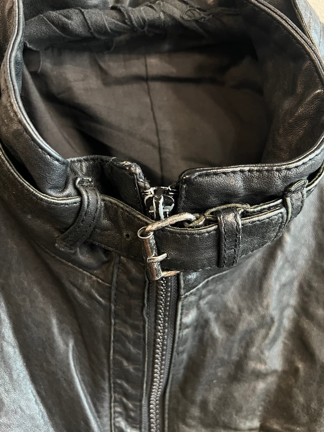 멀티 포켓 램스킨 레더 자켓 상품이미지3