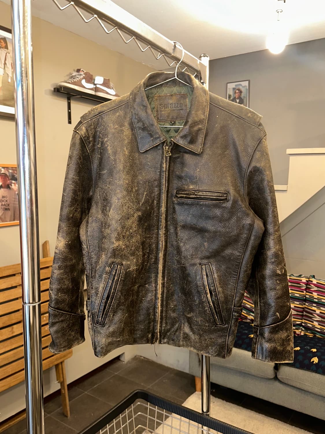 90’s Japanese Cow-leather aging jacket 상품이미지3