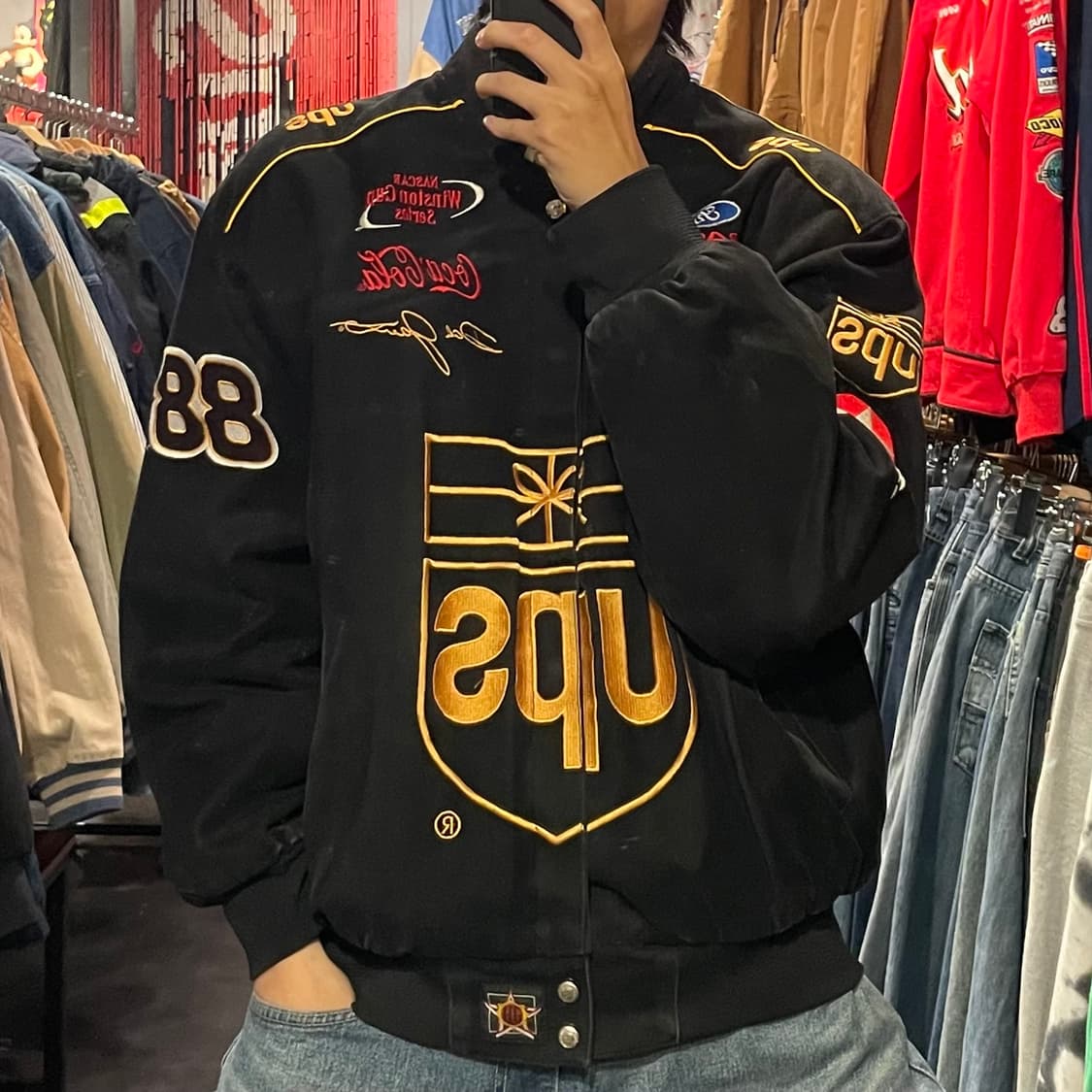 [IM]JH 제프해밀턴 Design since 1988 블랙 레이싱자켓  상품이미지1