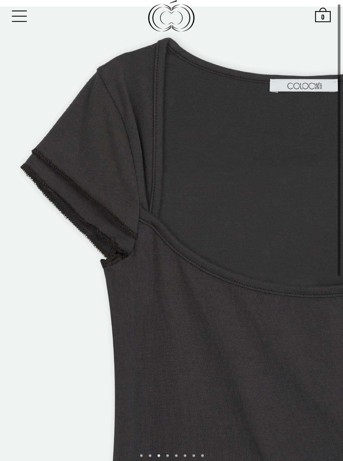 콜로신스 leaf square T-shirt 다크그레이 상품이미지2