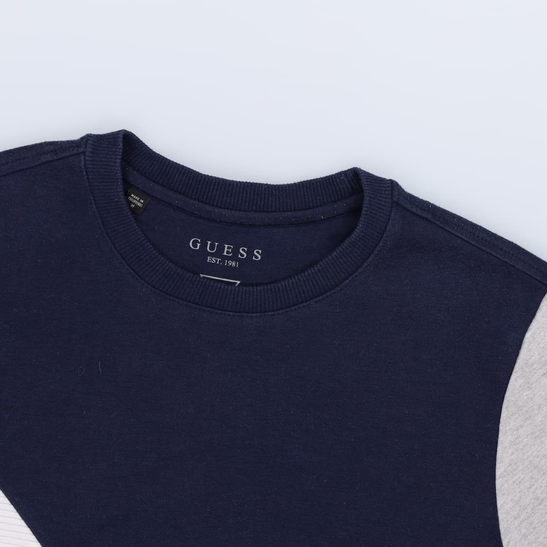 [M] 게스 배색 맨투맨 티셔츠 1103HR1 상품이미지3