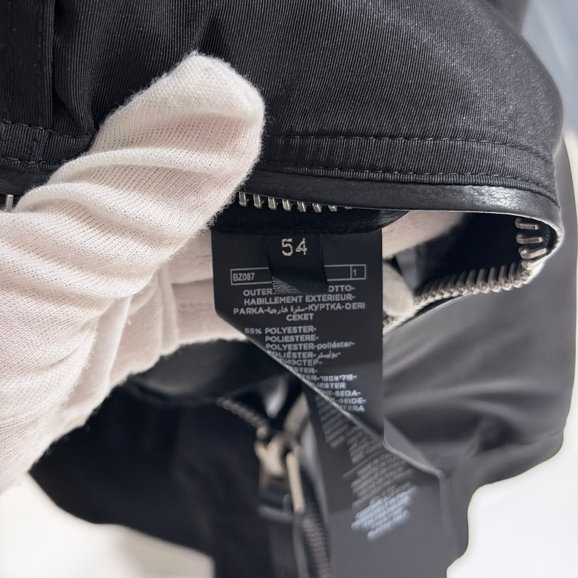 (A+/54) / 톰포드 실크 봄버 레더 자켓 블랙 상품이미지7