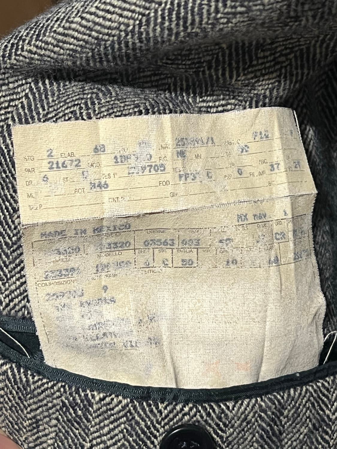 에르메네질도 제냐 소프트 3홀 해링본 블레이저 자켓 L 상품이미지5