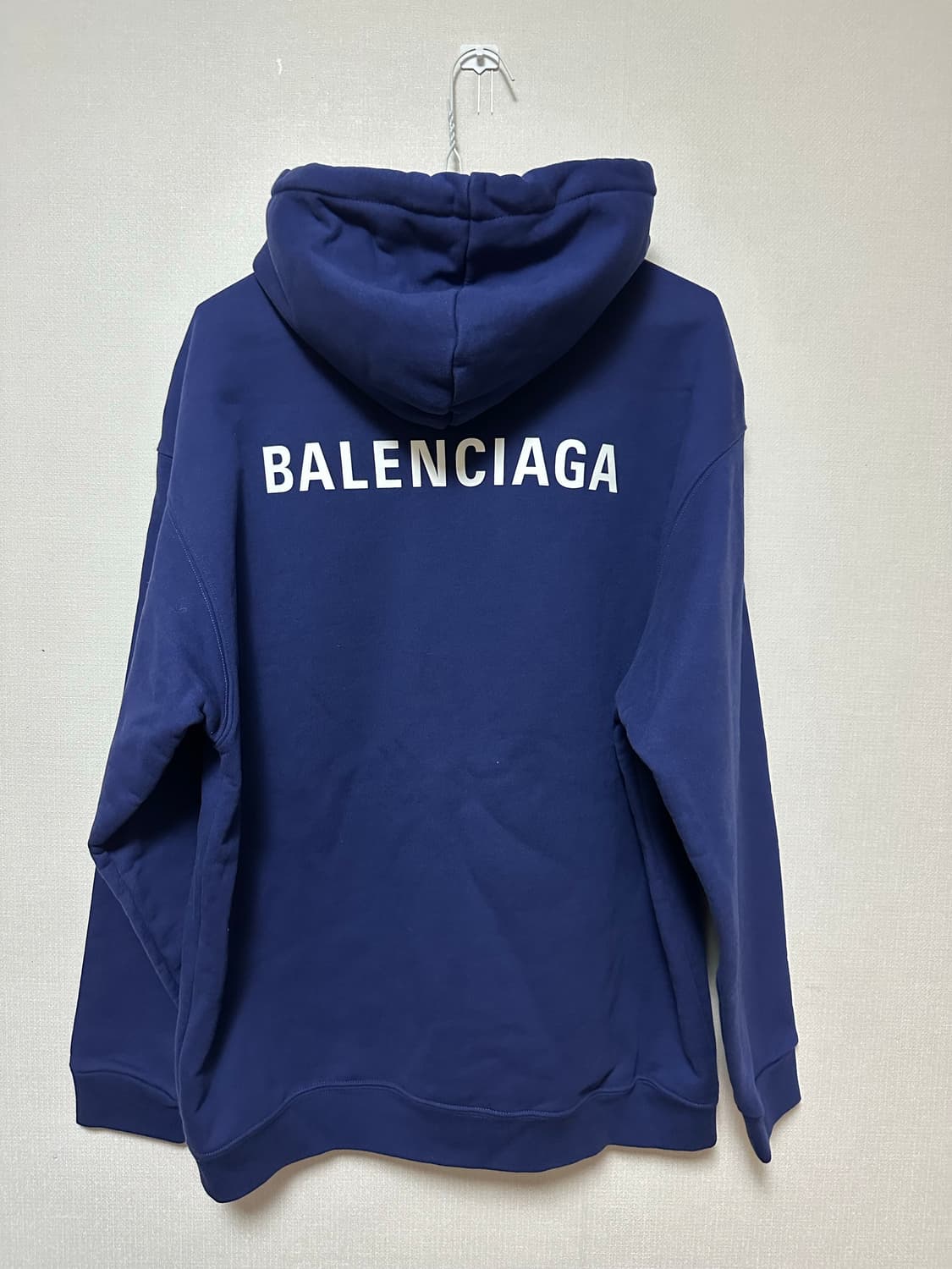 (새상품급!!) 발렌시아가 로고 후드티 네이비 S (정품입니다) 상품이미지2