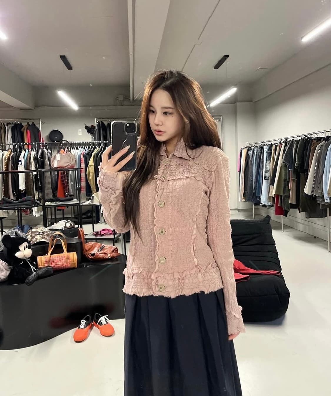 ISSEY MIYAKE me pink pleats cardigan  상품이미지1