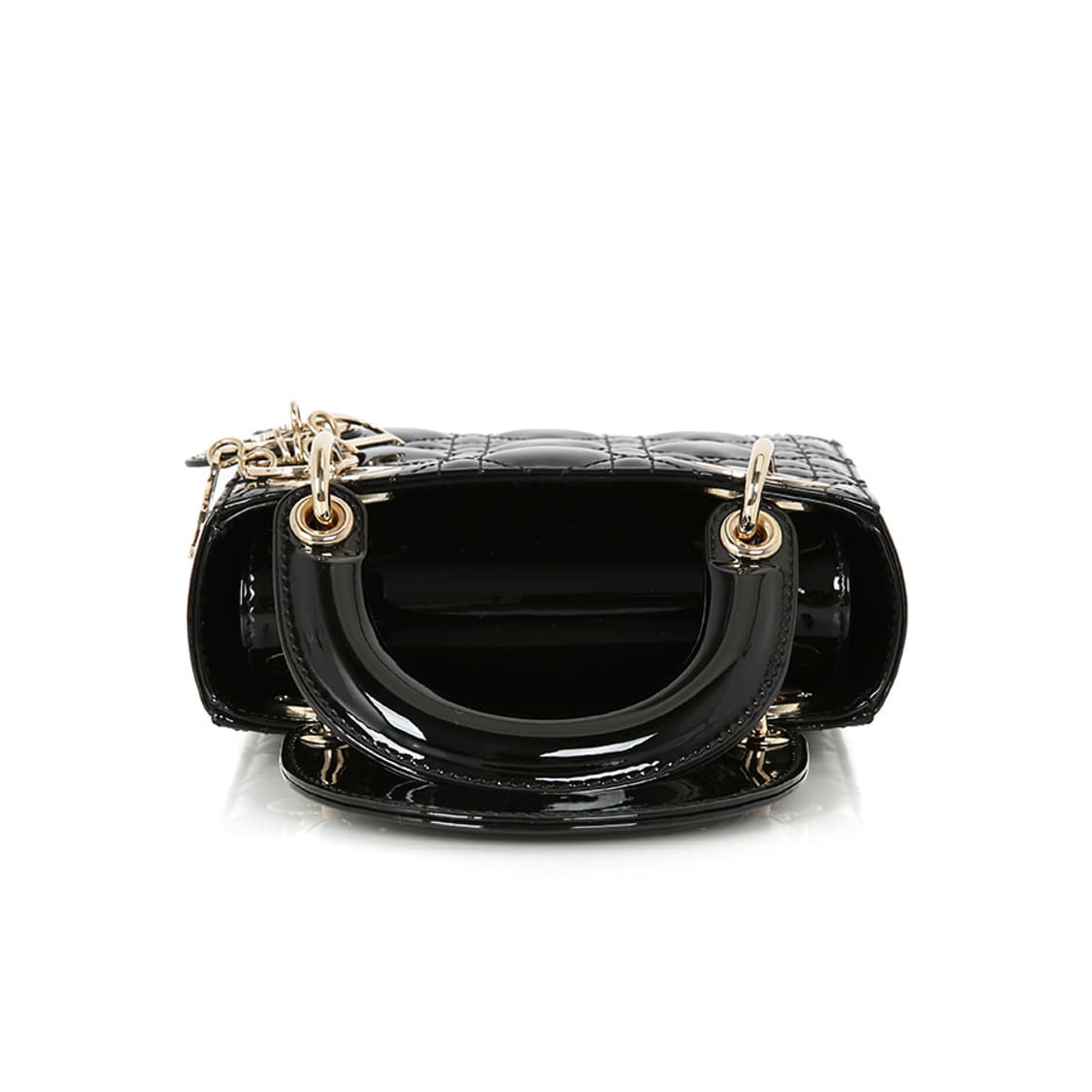 디올 Lady Dior 미니백 블랙 페이턴트 까나쥬 레이디디올 보증서 상품이미지5