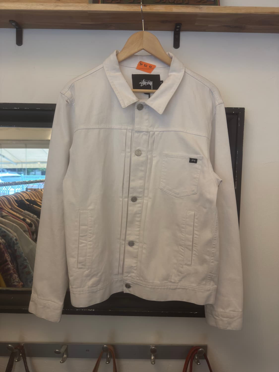 STUSSY Trucker Jacket Off White  상품이미지3