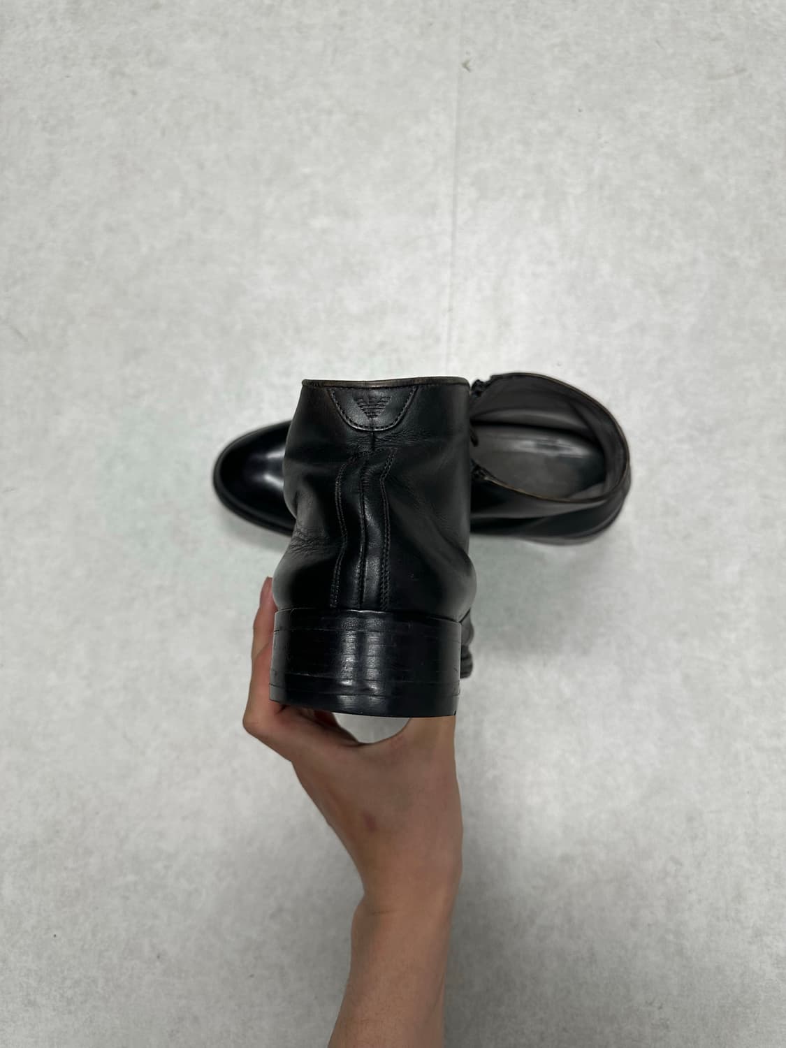 알마니 더블 지퍼 레더 부츠 상품이미지4