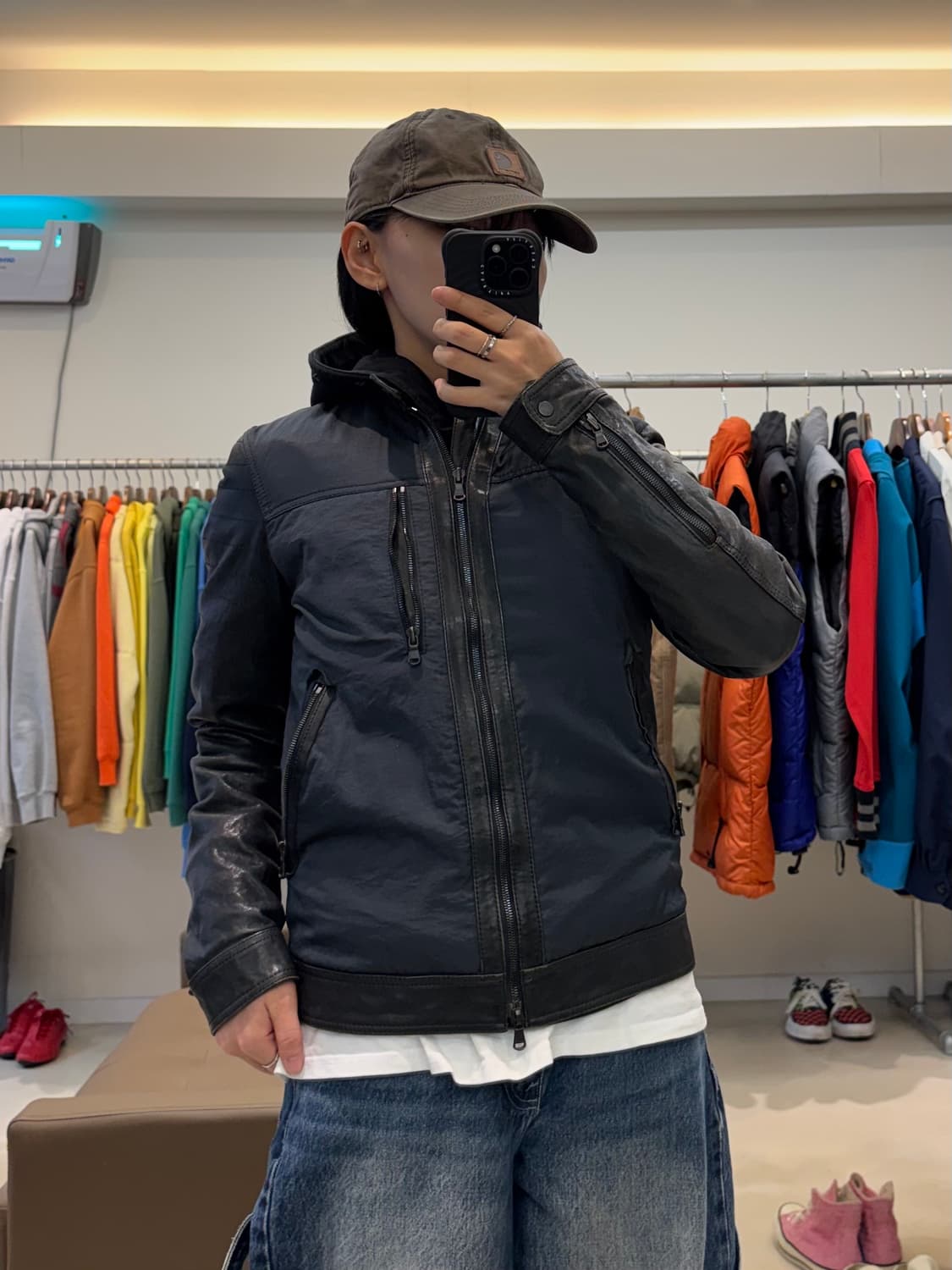 솔리드옴므 하이브리드 레더자켓 상품이미지8