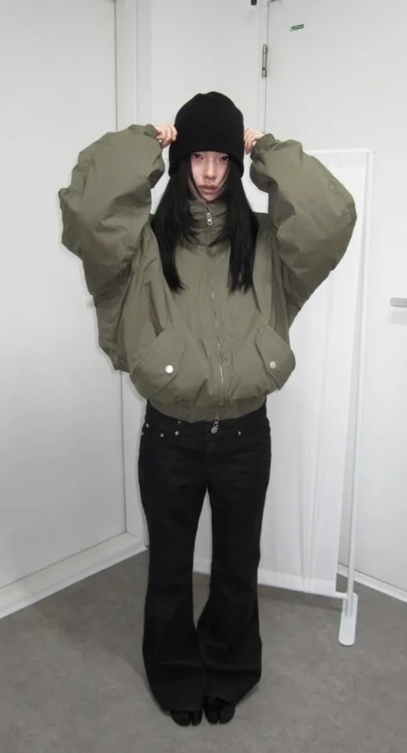 HUNTER TWO-WAY BOMBER JACKET (카키) 상품이미지3