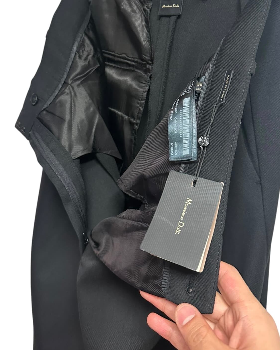 (새상품) 마시모두띠(Massimo Dutti) 블랙 와이드 슬랙스 42 상품이미지8