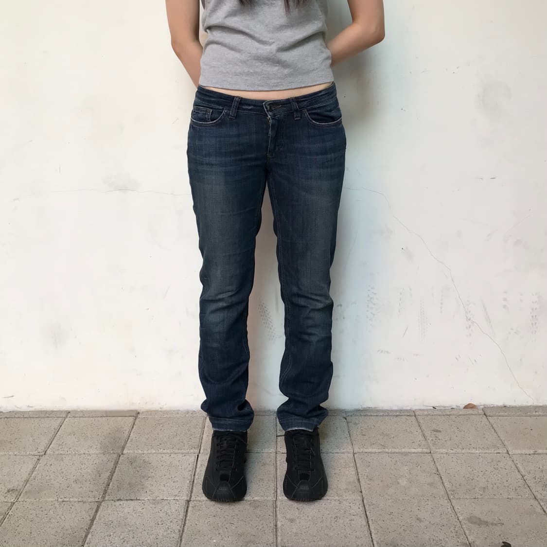 돌체앤가바나 빈티지 메탈 로고 실버플레이트 데님 상품이미지3