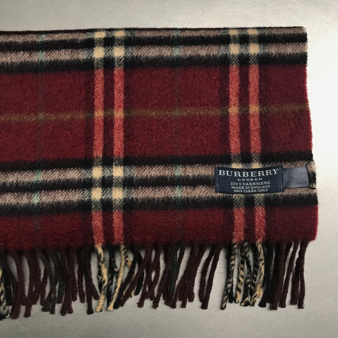 버버리 정품 캐시미어 머플러 레드 상품이미지3